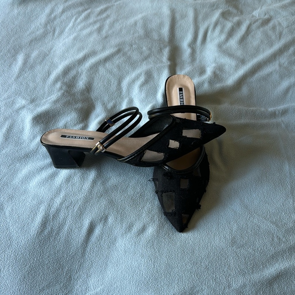 Women’s Black Mule Heels